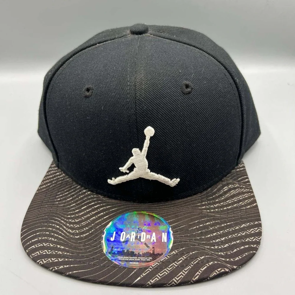 Air Jordan Hat Men Black Embroidered Logo Jumpman‎ Snap Back Cap